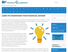 Tablet Screenshot of finance-glossary.com